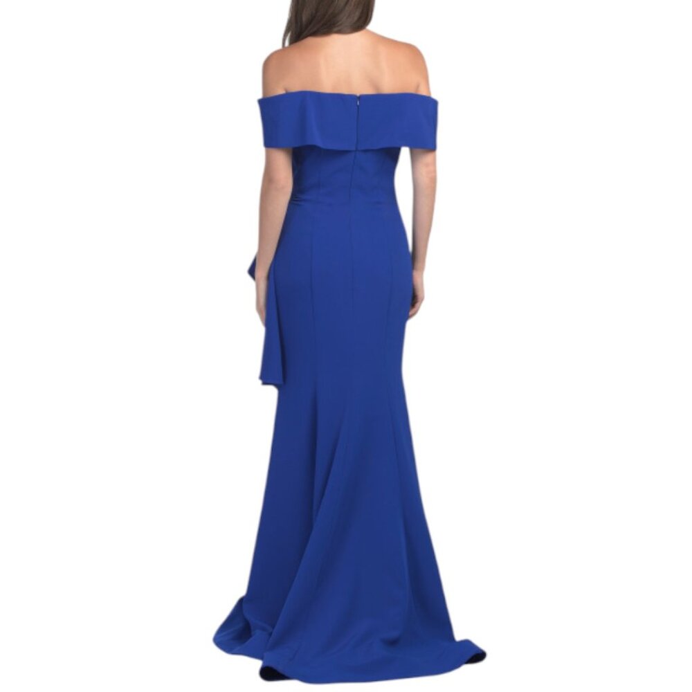 TERANI Off The Shoulder Floral Applique Gown - Picture 2 of 2